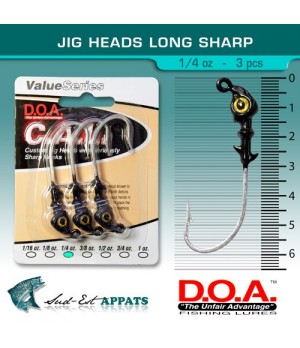 Jig Heads Long Sharp - 1/4 oz