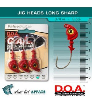 Jig Heads Long Sharp - 3/4 oz