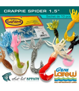 Crappie Spider 1.5" X10 pcs Black/Chartreuse